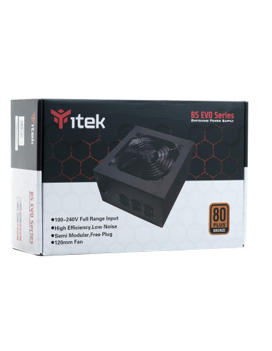 itek BS650 EVO alimentatore per computer 650 W 24-pin ATX ATX Nero