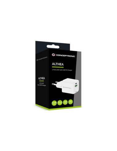 Conceptronic ALTHEA15W Caricabatterie per dispositivi mobili Universale Bianco AC Ricarica rapida Interno