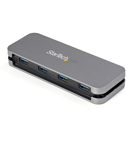 StarTech.com HB30AM4AB hub di interfaccia USB 3.2 Gen 1 (3.1 Gen 1) Type-A 5000 Mbit/s Nero, Grigio