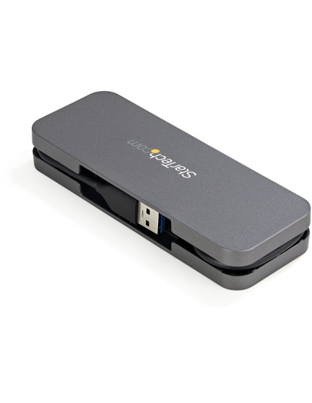 StarTech.com HB30AM4AB hub di interfaccia USB 3.2 Gen 1 (3.1 Gen 1) Type-A 5000 Mbit/s Nero, Grigio