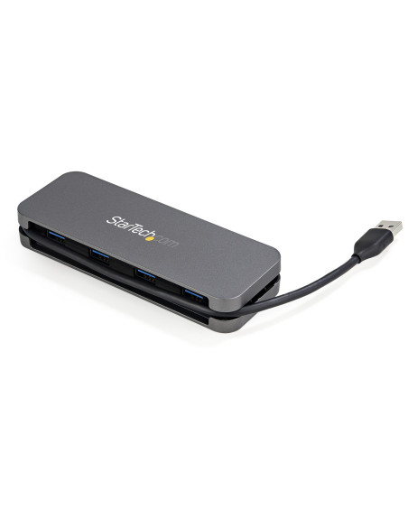 StarTech.com HB30AM4AB hub di interfaccia USB 3.2 Gen 1 (3.1 Gen 1) Type-A 5000 Mbit/s Nero, Grigio