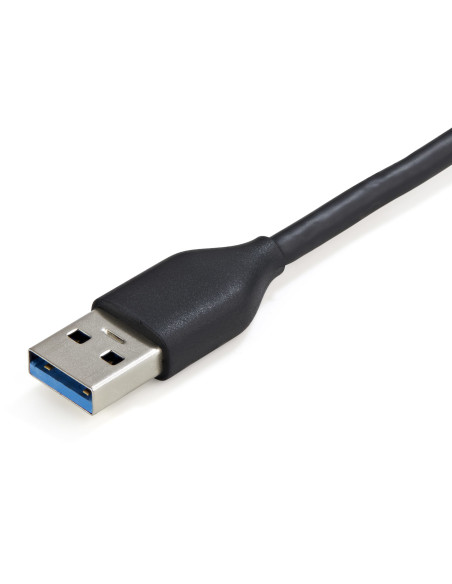 StarTech.com HB30AM4AB hub di interfaccia USB 3.2 Gen 1 (3.1 Gen 1) Type-A 5000 Mbit/s Nero, Grigio