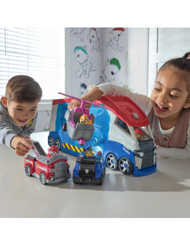 PAW Patrol , PAW Patroller trasformabile con lanciatore per veicoli, luci e suoni, personaggio di Ryder e quad giocattolo, Gioca