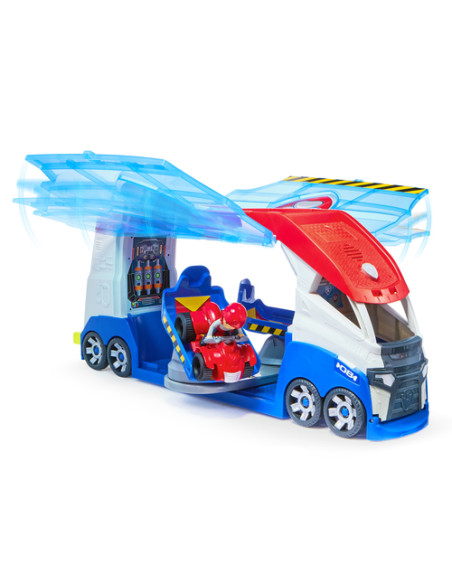 PAW Patrol , PAW Patroller trasformabile con lanciatore per veicoli, luci e suoni, personaggio di Ryder e quad giocattolo, Gioca