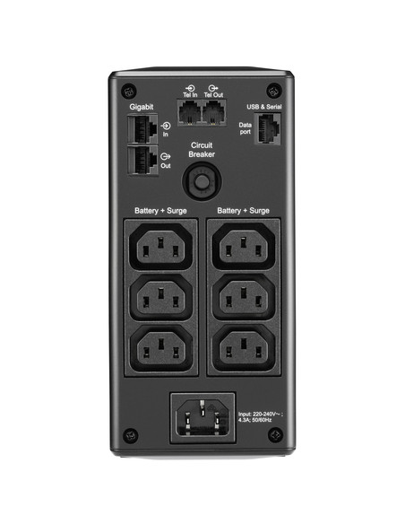 APC BR650MI gruppo di continuità (UPS) A linea interattiva 0,65 kVA 390 W 6 presa(e) AC