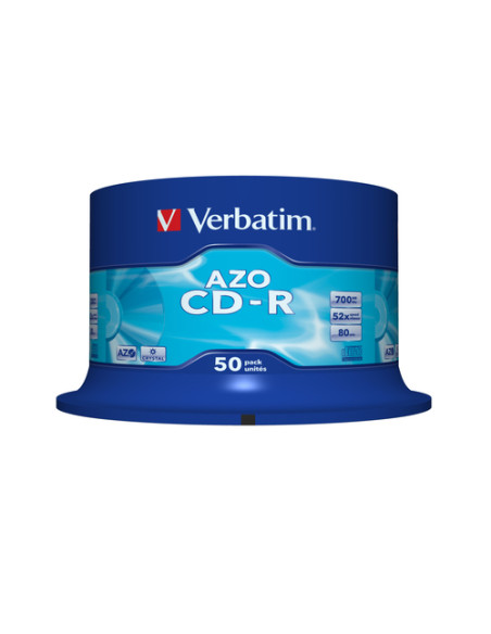 Verbatim CD-R AZO Crystal 700 MB 52x 50 pz