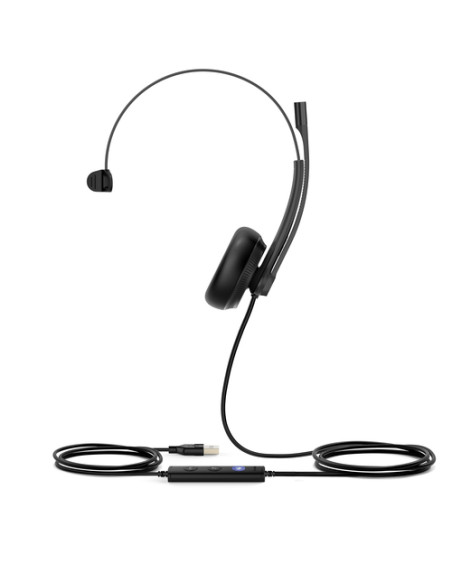 Yealink UH34 Mono Teams Auricolare Cablato A Padiglione Ufficio USB tipo A Nero