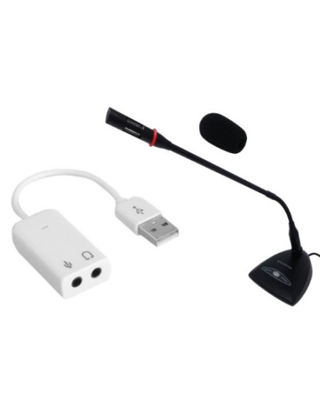 KIT Microfono DESK-100 + Scheda USB135-Kit Microfono da tavolo + Scheda Audio USB