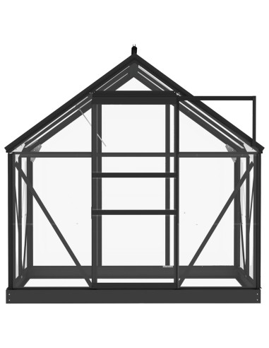 Serra in Vetro Antracite 155x103x191 cm Telaio in Alluminio