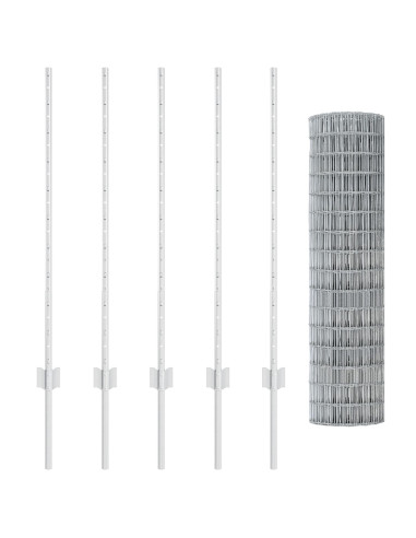 Recinzione con Posto Argento 1 x 10 m Acciaio