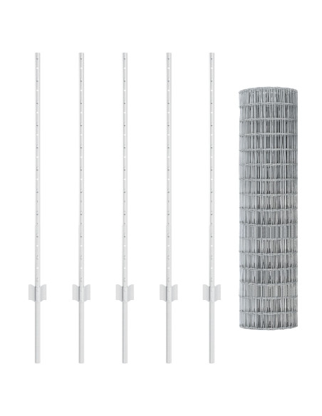 Set di Recinzioni da Giardino  Set di 2 Acciaio zincato 10 x 1 m