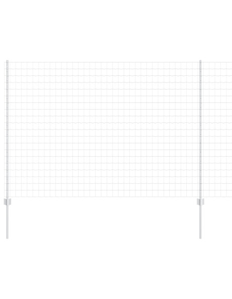 Recinzione con Posto Argento 1,6 x 10 m Acciaio