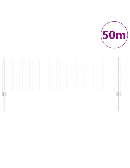 Recinzione con Posto Argento 0,6 x 50 m Acciaio