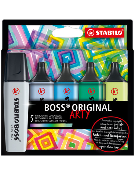 STABILO BOSS ORIGINAL evidenziatore 5 pz Punta smussata Multicolore