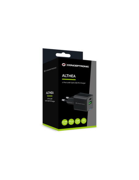 Conceptronic ALTHEA15B Caricabatterie per dispositivi mobili Universale Nero AC Ricarica rapida Interno