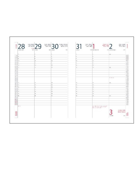 AGENDA DELTA SETTIMANA17X24 BORDEAU