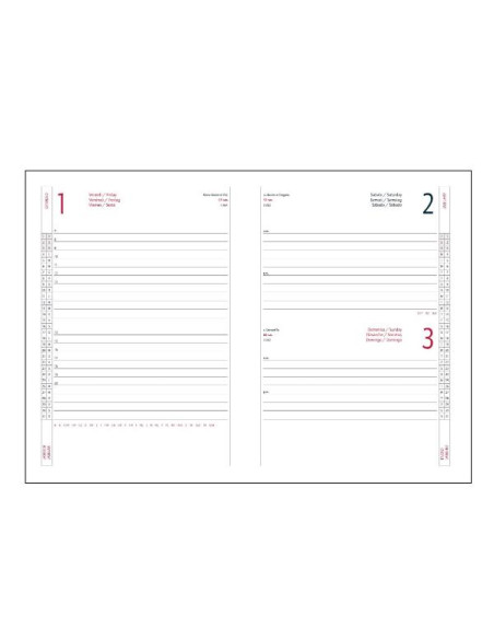 AGENDA GIORNALIERA 15X21 ALFA ROSSO