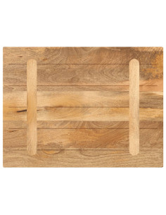 Piano per Tavolo 80x50x3,8 cm Rettangolare Legno Massello Mango