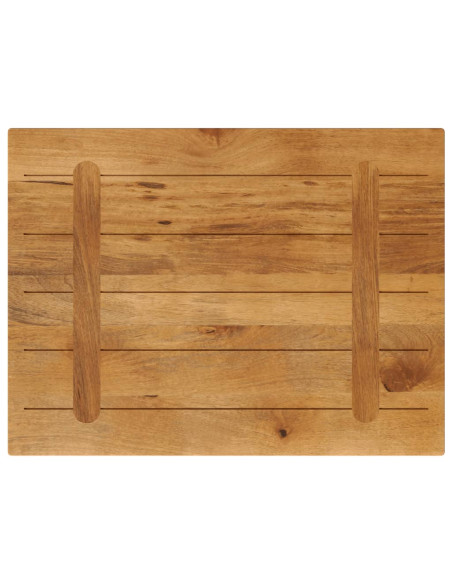 Piano per Tavolo 80x50x3,8 cm Rettangolare Legno Massello Mango