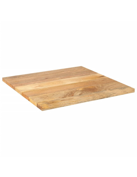 Piano per Tavolo 70x70x3,8 cm Quadrato Legno Massello di Mango