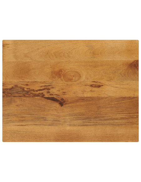 Piano per Tavolo 80x50x3,8 cm Rettangolare Legno Massello Mango