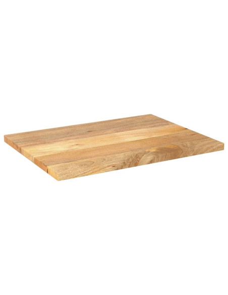 Piano per Tavolo 80x60x3,8 cm Rettangolare Legno Massello Mango