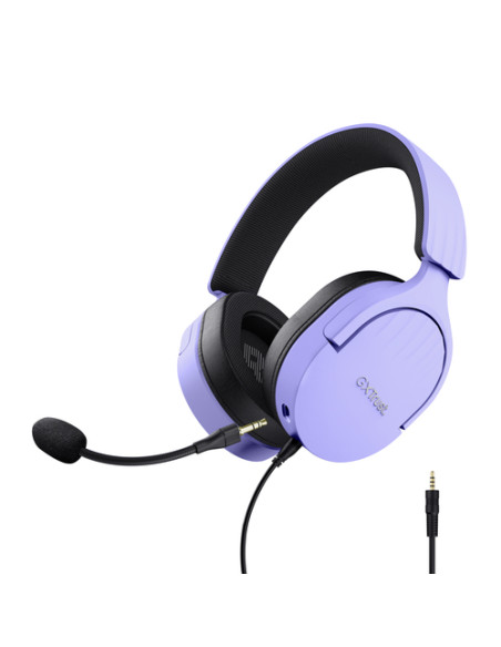 Trust GXT 489P FAYZO Auricolare Cablato A Padiglione Gaming Nero, Viola