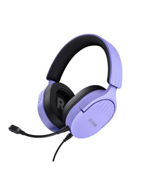 Trust GXT 489P FAYZO Auricolare Cablato A Padiglione Gaming Nero, Viola