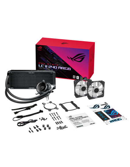 ASUS ROG STRIX LC II 240 ARGB Processore Raffreddatore di liquidi tutto in uno 12 cm Nero, Bianco