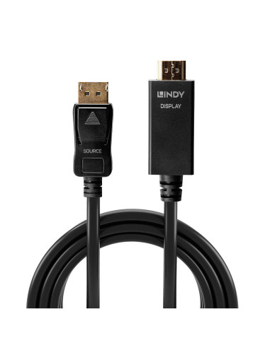 Lindy 36920 cavo e adattatore video 0,5 m DisplayPort HDMI tipo A (Standard) Nero