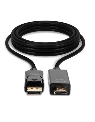 Lindy 36920 cavo e adattatore video 0,5 m DisplayPort HDMI tipo A (Standard) Nero