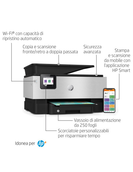 HP OfficeJet Pro Stampante multifunzione 9019e