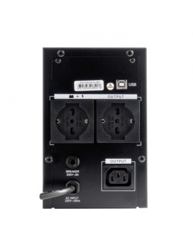 Vultech UPS1000VA-PURE gruppo di continuità (UPS) A linea interattiva 1 kVA 800 W 3 presa(e) AC