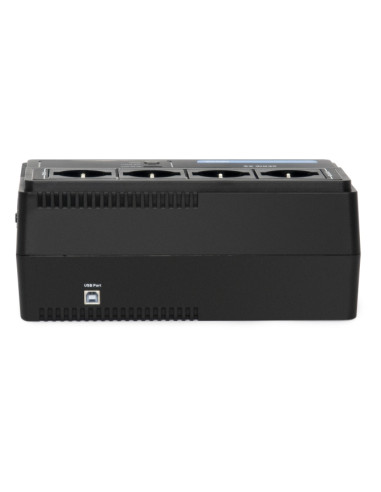 Vultech UPS700VA-XS - Gruppo di continuità 700VA 4x Bipasso/Schuko + 2x USB