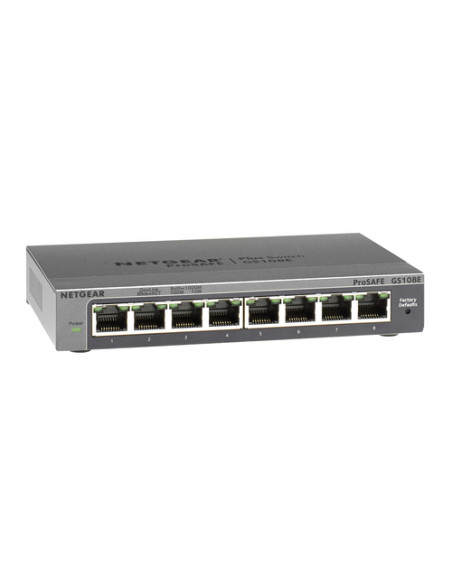 NETGEAR GS108E Gestito Gigabit Ethernet (10/100/1000) Nero