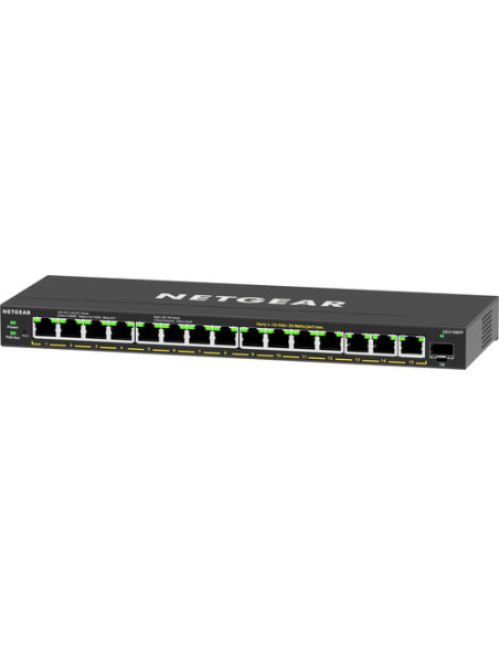 NETGEAR 16-Port High-Power PoE+ Gigabit Ethernet Plus Switch (231W) with 1 SFP port (GS316EPP) Gestito Gigabit Ethernet (10/100/