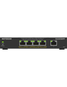 NETGEAR 5-Port Gigabit Ethernet High-Power PoE+ Plus Switch (GS305EPP) Gestito L2/L3 Gigabit Ethernet (10/100/1000) Supporto Pow 2