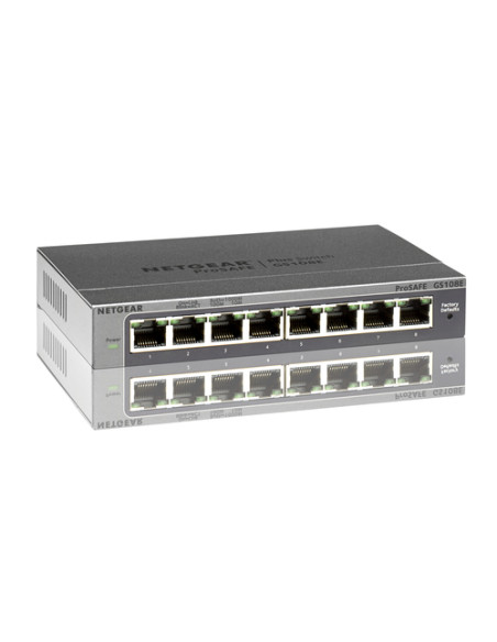 NETGEAR GS108E Gestito Gigabit Ethernet (10/100/1000) Nero