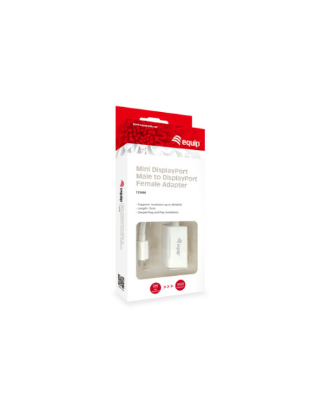 Equip Adattatore da Mini DisplayPort a DisplayPort, colore bianco