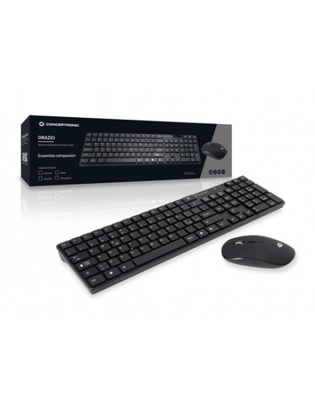 Conceptronic Orazio tastiera Mouse incluso Casa RF Wireless QWERTY Italiano Nero