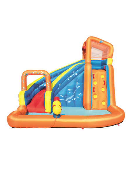 Bestway Piscina parco acquatico turbo splash, mis. 365x320x270 cm, scivolo d'acqua, cannone spara acqua, muro di scalata, includ