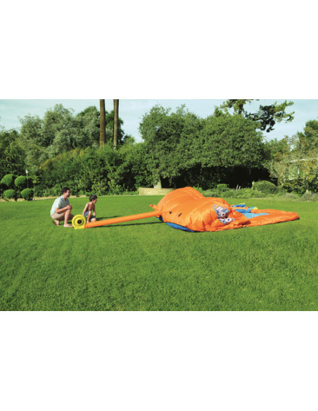 Bestway Piscina parco acquatico turbo splash, mis. 365x320x270 cm, scivolo d'acqua, cannone spara acqua, muro di scalata, includ