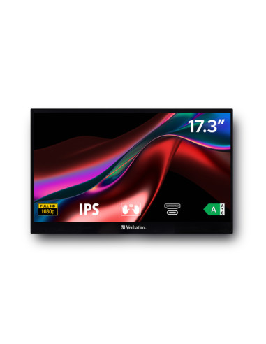 Verbatim 49593 Monitor PC 43,9 cm (17.3") 1920 x 1080 Pixel Full HD LCD Touch screen Nero