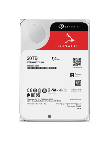 Seagate IronWolf Pro ST20000NT001 disco rigido interno 20 TB 7200 Giri/min 256 MB 3.5"