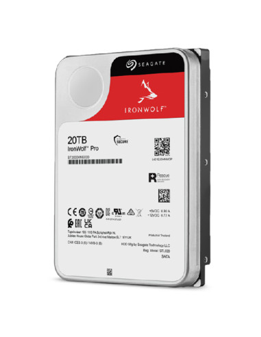 Seagate IronWolf Pro ST20000NT001 disco rigido interno 20 TB 7200 Giri/min 256 MB 3.5"