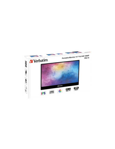 Verbatim 49590 Monitor PC 35,6 cm (14") 1920 x 1080 Pixel Full HD LCD Nero