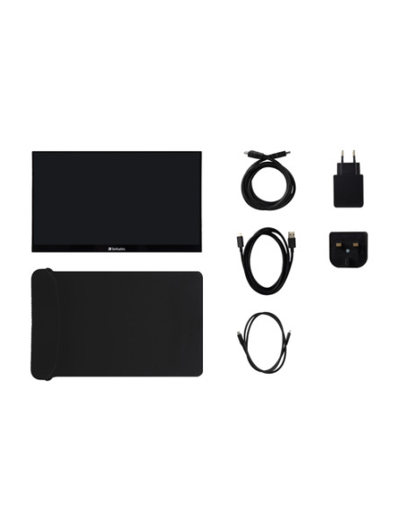 Verbatim 49591 Monitor PC 35,6 cm (14") 1920 x 1080 Pixel Full HD LCD Touch screen Nero