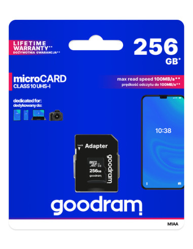 Goodram M1AA 256 GB MicroSDXC UHS-I Classe 10