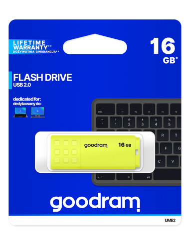 Goodram UME2 unità flash USB 16 GB USB tipo A 2.0 Giallo