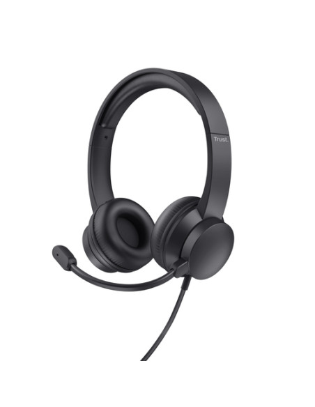 Trust HS-150 Auricolare Cablato A Padiglione Ufficio Nero